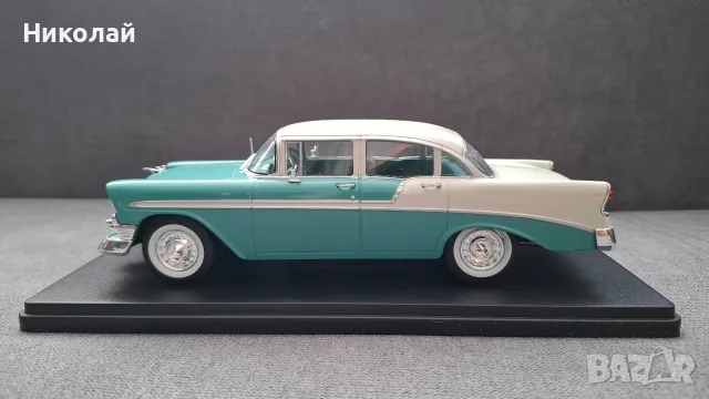 1956 Chevrolet Bel Air 1:24 Hachette/Salvat Diecast Колекционерски модел количка, снимка 4 - Колекции - 55474309