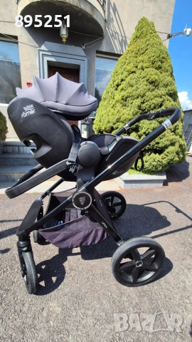 Кошница за новородено Britax Römer Baby Safe Pro + адаптери за количка, снимка 7 - Столчета за кола и колело - 55232815
