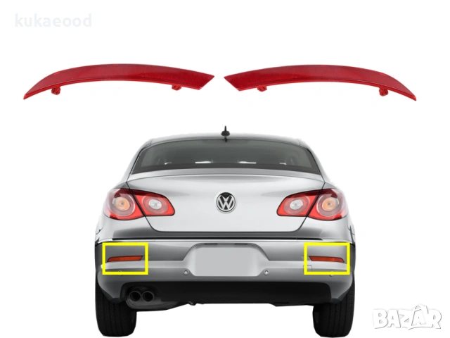 Рефлектор за задна броня на VW Passat CC, снимка 4 - Части - 54106820