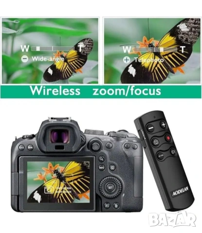 Aodelan RMT-P1BTA  дистанционно управление за фотоапарати Sony A6700 ZV-E10 A7IV A7RV A6400 FX30 A7C, снимка 6 - Фотоапарати - 54695998