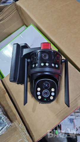 T21 WIFI камера 12MP с 4 обектива и соларен панел, с Full HD видео резолюция, двупосочна комуникация, снимка 6 - IP камери - 55005620