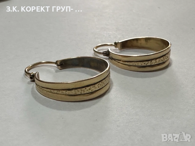 Златни обеци 14К (585) – 3,92 гр., снимка 5 - Обеци - 54825423