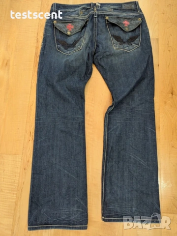$229 Мъжки дънки Robin's Jean Mens Blue Denim Sz 38 W L 34" Red Cross Croco Made In USA , снимка 4 - Дънки - 53980755