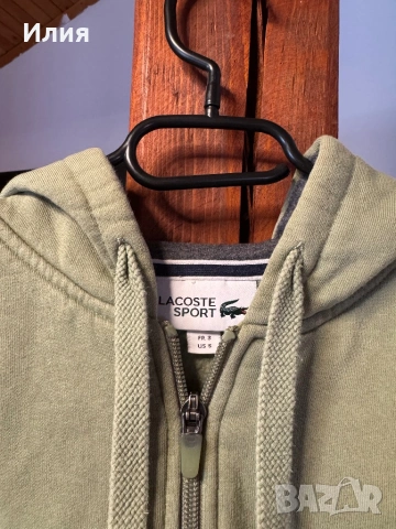 Lacoste горнище зелено S , снимка 2 - Спортни дрехи, екипи - 54256319