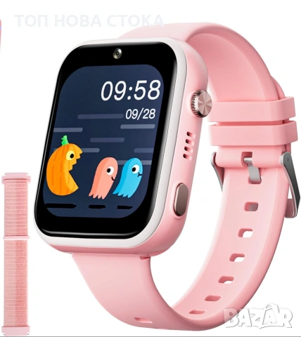 OKYUK T45 4G Детски смарт часовник със SIM карта, GPS тракер, видео разговори, SOS, камера