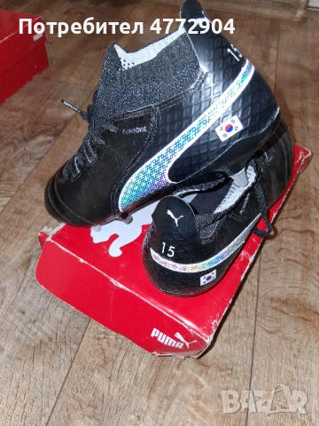 футболни обувки н.40 1/2;41 Puma One 17.1 Mx Black/White/Silver SG, снимка 14 - Футбол - 54513568