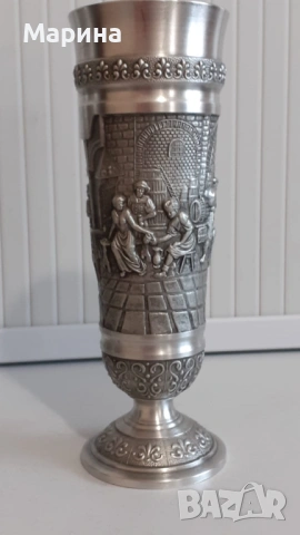 Чаши за вино от калай Antik*Vintage#127, снимка 3 - Антикварни и старинни предмети - 54402909
