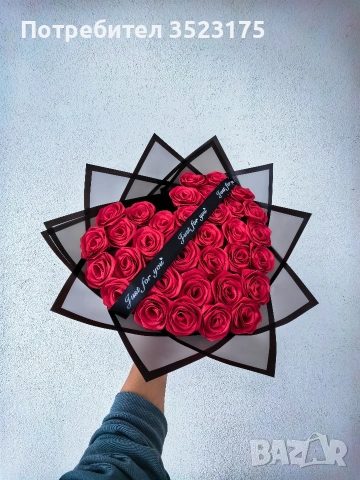 Букети от сатенени рози , снимка 12 - Други - 54346385