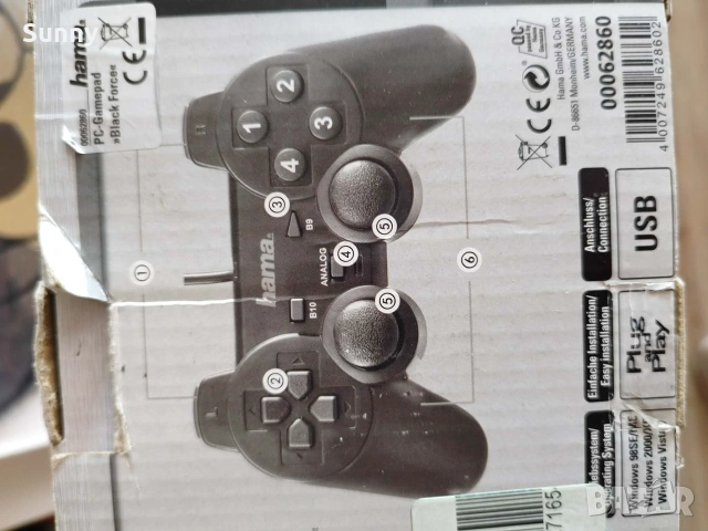 Джойстик Hama(PC Gamepad) за PlayStation 3, снимка 4 - PlayStation конзоли - 54956621