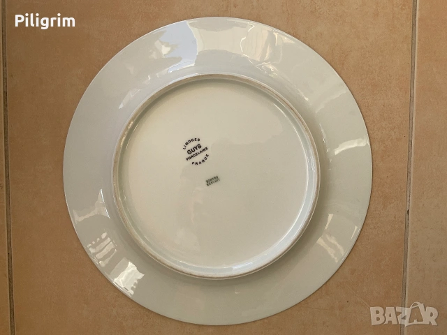 Рядкост: Порцеланова чиния «Глиган», Limoges, Guys porcelaine, Франция., снимка 3 - Колекции - 55140752