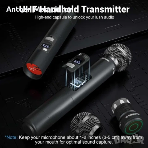 Безжични микрофони Phenyx Pro PTU-71-2H UHF, снимка 8 - Микрофони - 54805385