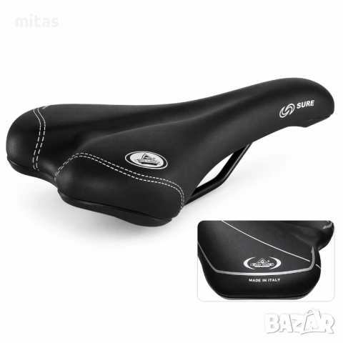 Седалка за велосипед Selle Monte Grappa Sure, черна, Made in Italy, снимка 7 - Аксесоари за велосипеди - 47370113