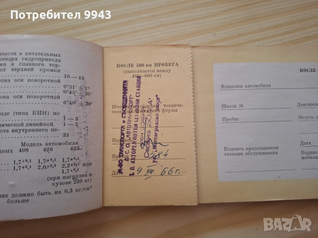 Сервизна книжка за Москвич 408, снимка 8 - Аксесоари и консумативи - 54327258