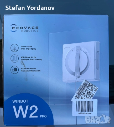 Робот за прозорци - Ecovacs Winbot W2 Pro Omni , снимка 2 - Прахосмукачки - 54946477