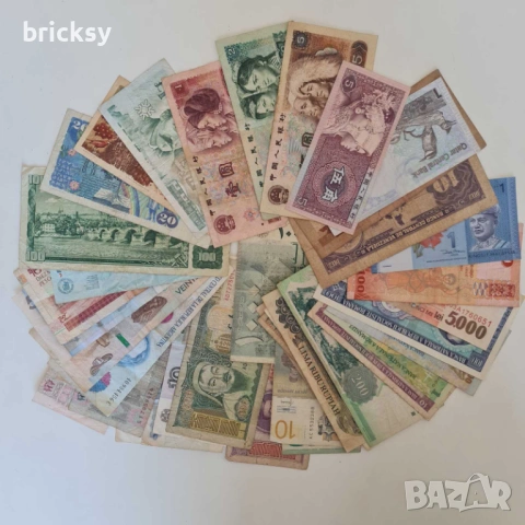 Колекция чуждестранни банкноти 39 бр. различни държави лот