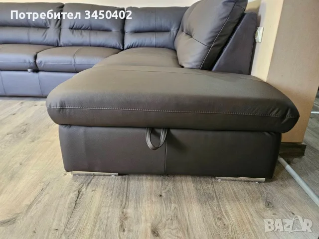 Нов ъглов диван ЕСТЕСТВЕНА КОЖА закупен от Aiko xxxL на 23-07-26г. , снимка 6 - Дивани и мека мебел - 55473170
