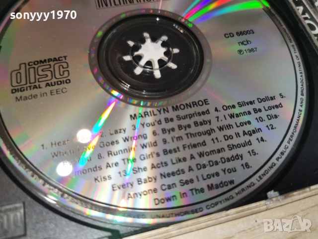 MARILYN MONROE CD-ВНОС GERMANY 0406261936H2E6R, снимка 9 - CD дискове - 54782201