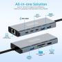 Нова Docking Station SD962 за Microsoft Surface – 10 в 1,USB-C PD 100, Etherner, 4k HDMI, снимка 2