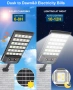 Нова Соларна LED лампа JAYNLT 180 LED IP66 със сензор и дистанционно, снимка 3