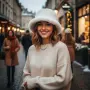 Дамска пухкава зимна шапка тип клош, снимка 4