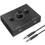HiFi стерео аудио превключвател 2x1/1x2 – RCA & 3.5 мм жак суичър с Mute бутон за PC и аудио 10472, снимка 14