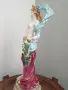 Meissen фигура 36см-1,4кг/еротика/Майсен порцеланова статуетка на момиче с цветя и шал, снимка 6
