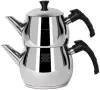 Комплект иноксови чайници 1L + 1.5L за индукция 18/10, снимка 1