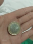 Италианска монета 1€ употребявана с дизайн Витрувиански човек 2002 , снимка 5