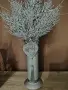 Луксозен комплект, аранжировка с сребърни клонки и сребърен свещник. , снимка 2