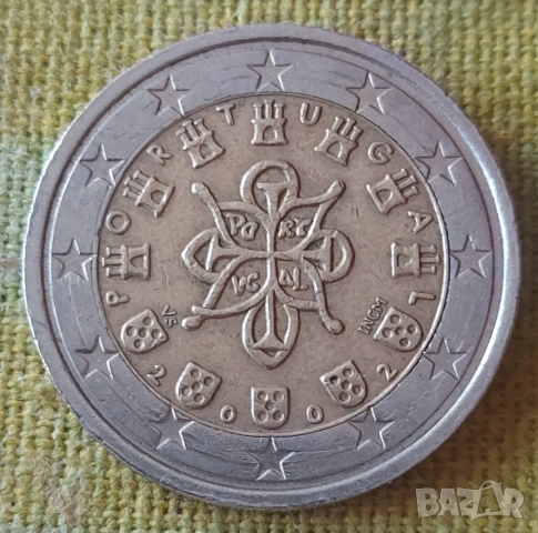 2 евро Португалия 2002 г, снимка 3 - Нумизматика и бонистика - 54350460