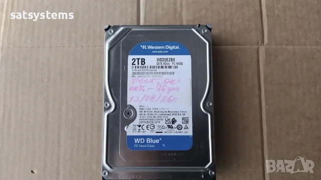 Хард диск Western Digital WD Blue WDC WD20EZBX PC HA500 2TB SATA 6.0Gb/s , снимка 2 - Твърди дискове - 55665260