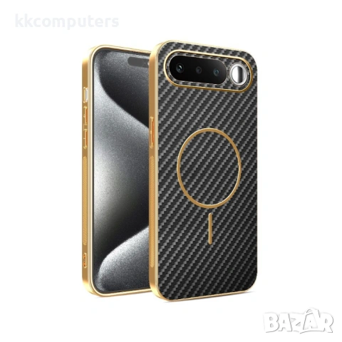 Карбонов TPU Калъф за Realme 16 5G - Електропокритие, Антиотпечатък, Вграден магнит, 3 цвята
