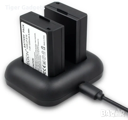 Enegon LP-E10 – комплект 2 батерии и двойно USB зарядно за Canon EOS
