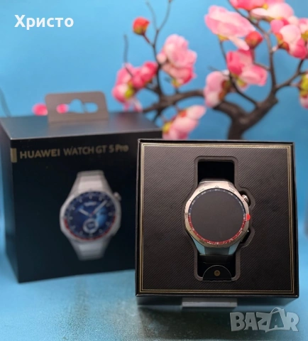 НОВ!!! Смарт часовник Huawei Watch GT 5 Pro, 46mm, Titanium , снимка 2 - Смарт часовници - 53978650