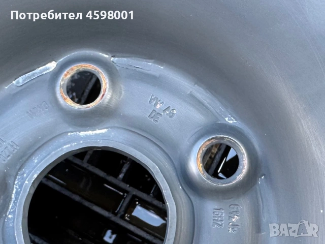 1бр.Оригинални железна джанта 16цола 5x112 ET42 за Vw,Skoda,Seat,Audi, снимка 12 - Гуми и джанти - 54917766