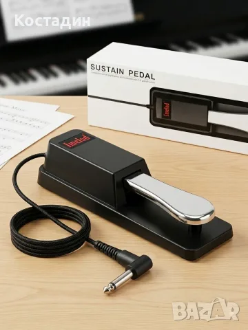 Състейн педал (Sustain Pedal) Imelod, подходящ за електронни пиана, клавири и синтезатор
