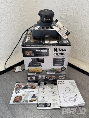 Фритюрник с Горещ Въздух Ninja CRISPi Portable Air Fryer FN101EUGY 3.8L Преносим Еър Фрайър!, снимка 2 - Фритюрници - 55563827