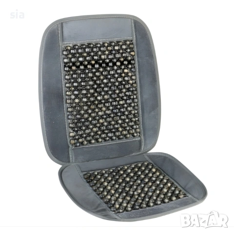 Масажор за седалка на автомобил с топчета, 86x43см, сив цвят, снимка 2 - Аксесоари и консумативи - 54051328