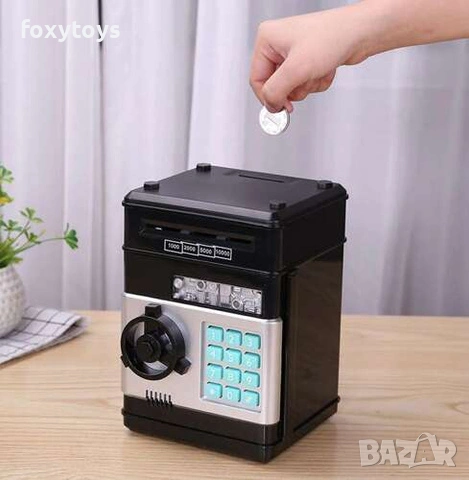 Касичка сейф Moneybox 23545 – с ПИН код, черен цвят, снимка 4 - Образователни игри - 54559025