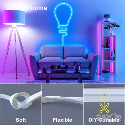Cozylady водоустойчива RGB неонова светлина, снимка 3 - Лед осветление - 54209322