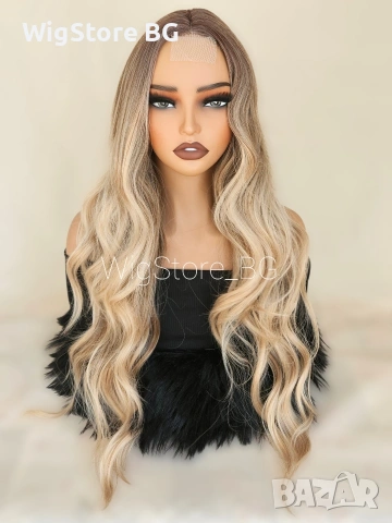 Lace front Руса къдрава перука 67см