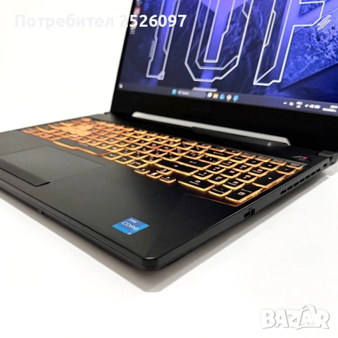 ASUS TUF F15/144Hz/i7-11800H 24MB/16GB/RTX 3050/RGB/512GB, снимка 6 - Лаптопи за игри - 54868209