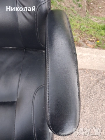 Офис стол с черна тапицерия , снимка 6 - Столове - 54225610