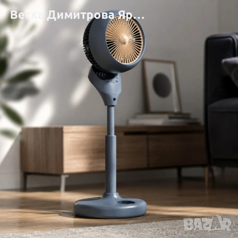 Смарт вентилатор с водна мъгла, 360° циркулация на въздуха и LED дисплей – 35W, снимка 4 - Вентилатори - 54633940