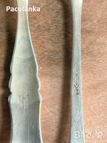 сребърни прибори за хранене , снимка 5 - Антикварни и старинни предмети - 54260768