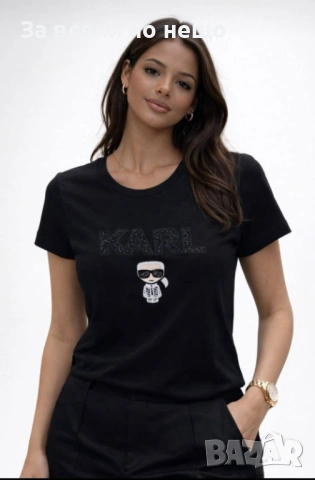 Karl Lagerfeld Дамска Тениска👚Дамска Блуза С Къс Ръкав Карл Лагерфелд - 5 Модела Код Bal Style54, снимка 5 - Тениски - 54731300
