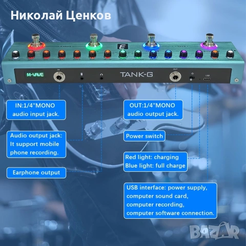 продавам компактен процесор за ел китара, снимка 5 - Китари - 55075888
