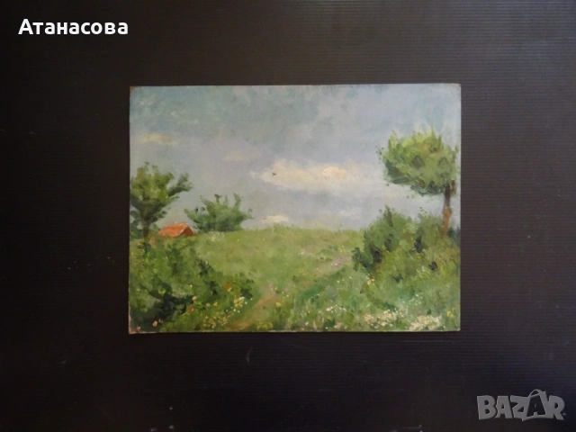 ТАНЯ ТАНЧЕВА картина Пейзаж масло 1990 г 1 , снимка 7 - Картини - 54149409