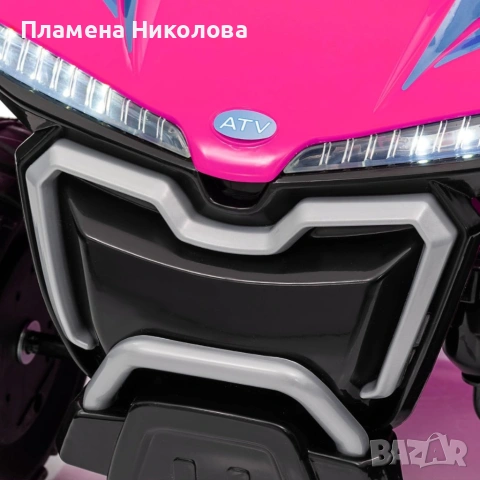 Детско акумулаторно ATV 6V 25W – Електрическо ATV с LED светлини за деца 1.5+ години, розово, снимка 2 - Коли, камиони, мотори, писти - 55221529