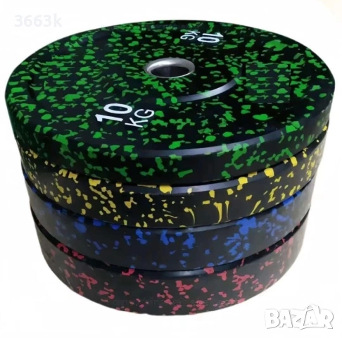 ТОП ЦЕНА! Олимпийски Дискове/ Тежести за Кросфит Ф50/ Bumper Plates 1st Quality , снимка 5 - Фитнес уреди - 54625599